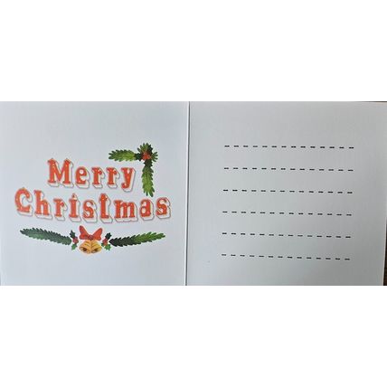 Handmade Diamond Art Christmas Card with Boxer Puppy Dog Size 6" x 6"