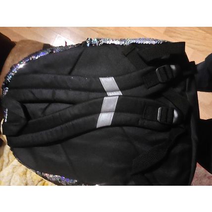 Justice silver glittery backpack