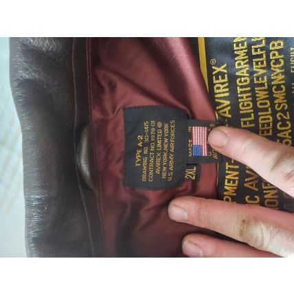 Vintage military leather jacket 2xl
