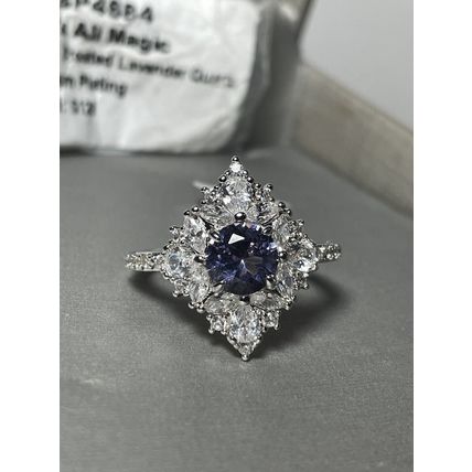 NIB She's All Magic LC Lavender Quartz W/Rhodium Pl Band Sz8 RBP4684 SRP$128
