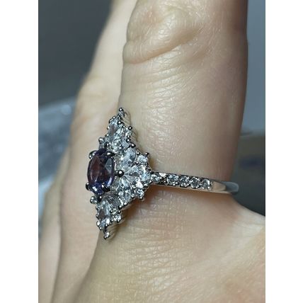NIB She's All Magic LC Lavender Quartz W/Rhodium Pl Band Sz8 RBP4684 SRP$128