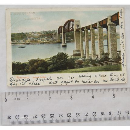 1903 postcard Plymouth Saltash Bridge