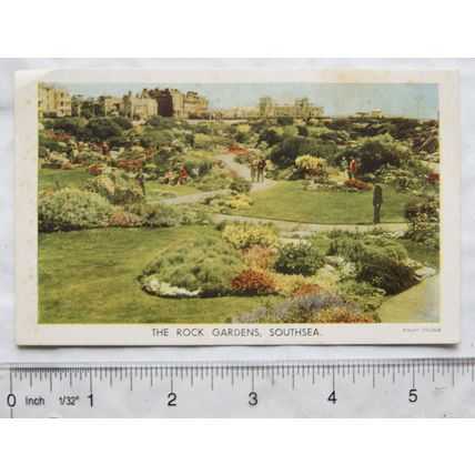 vintage Postcard The Rock Gardens, Southsea