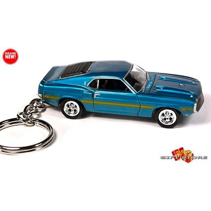 VERY RARE KEYCHAIN TURQUOISE 69 FORD MUSTANG SHELBY GT350 ❤️GREAT GIFT❤️
