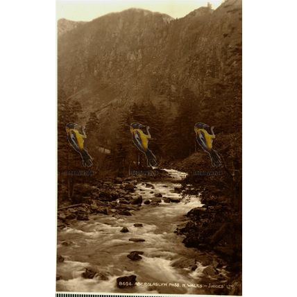 Aberglaslyn Pass, N Wales, 8494 Judges, Postcard