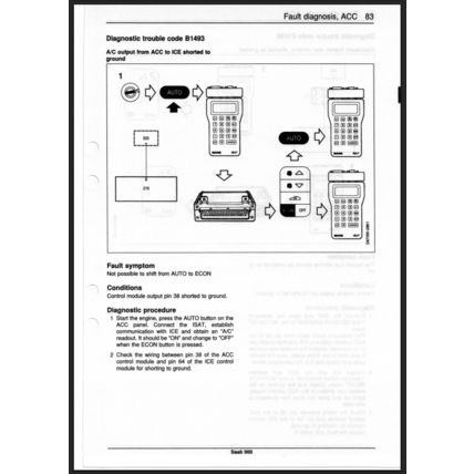 Saab 900 Climate Control System ACC Workshop Manual 1994 199731583 PDF