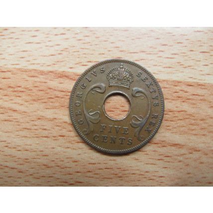 East Africa 1952 5 Cent Coin