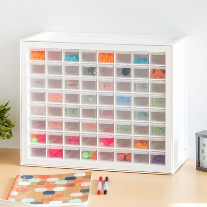 IRIS USA Bead Organizer Storage Bin Drawer Cabinet, 64-Drawer Plastic Organizati