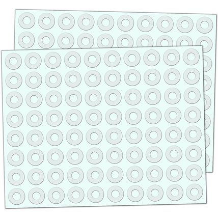 2000 Pack, Clear Hole Reinforcement Stickers, Transparent - 0.25"