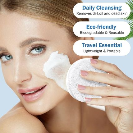 300 Count Compressed Facial Sponges Natural Face Sponges for Cleansing Disposabl