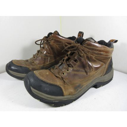 ARIAT ATS Terrain Brown Leather Boots Hiking Work Shoes (34524) Size 12D Mens