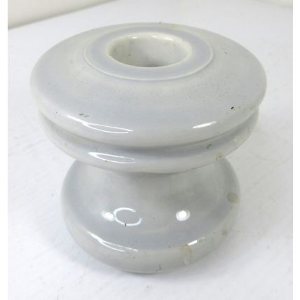 Vintage Large White Ceramic Power Electric Line Insulator 3" Butterfly Spool