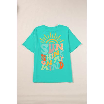 Mint Green SUNSHINE ON MY MIND Graphic Tee