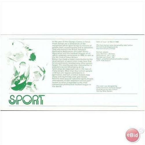 GB FDC 1988 - Sport (mint) Southampton