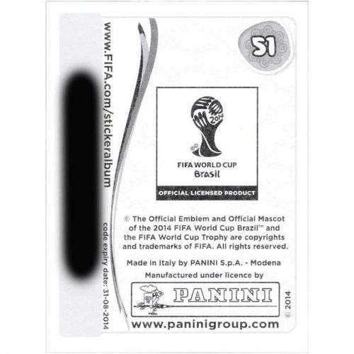 2014 Panini World Cup Soccer Stickers - #51 - Hrvatska Logo