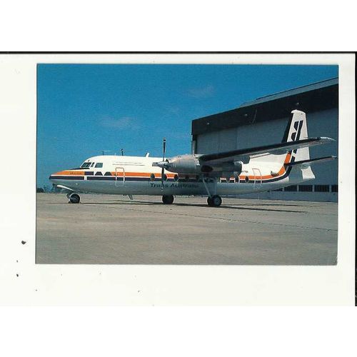 Aviation TRANS AUSTRALIA FOKKER F27-600 Postcard by Aironautica (PC33)