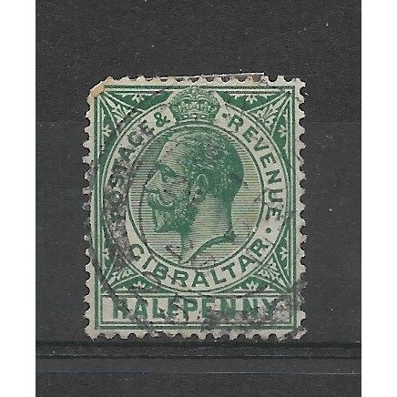 Gibraltar.SG76 1/2d Blue-Green.Fine Used.Sept18