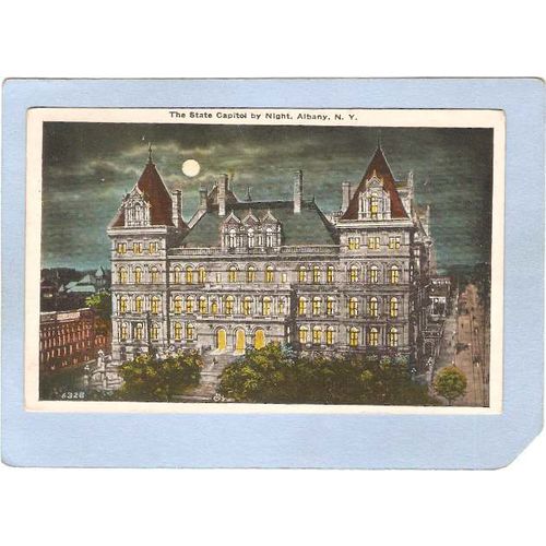 New York Albany The State Capitol At Night ny_box2~428