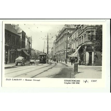 Wales CARDIFF Queen Street Postcard (Collectorcard C1217)