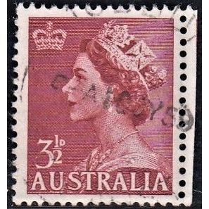 AUSTRALIA, 1956 3.5d QEII, SG 262a (Scott #292), used