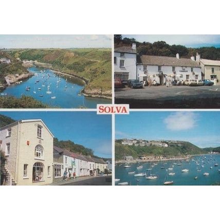 Solva The Cambrian Public House Pub Harbour Pembrokeshire Wales Postcard
