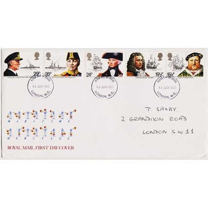 Great Britain. FDC 1982 Maritime Heritage. Used