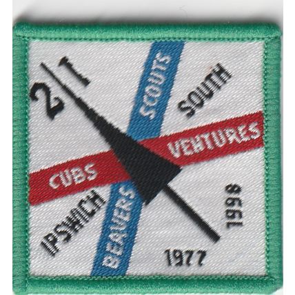 Scout District Anniversary Badge - Ipswich South 21 Years 1998 (A1)