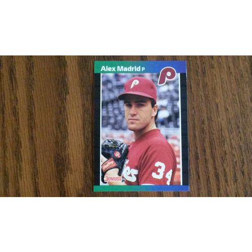 1989 Donrus Card # 604 Alex Madrid Near Mint (7) Philadelphia Phillies