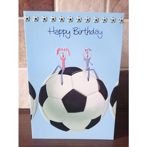 birthday card for him - Happy Birthday - (Football Fan)