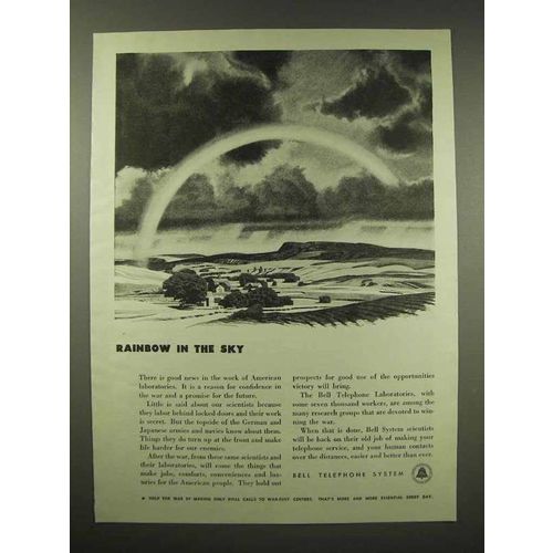 1944 Bell Telephone Ad - Rainbow in the Sky