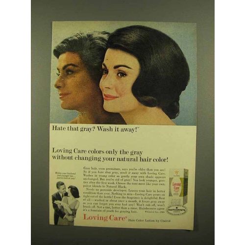 1965 Clairol Loving Care Hair Color Lotion Ad