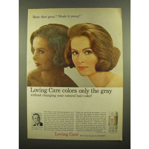 1965 Clairol Loving Care Hair Color Lotion Ad - Wash It
