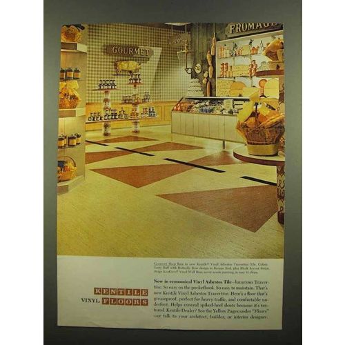 1965 Kentile Vinyl Asbestos Travertine Tile Ad