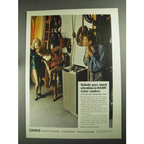 1968 Oasis Water Coolers Ad - Pays Attention
