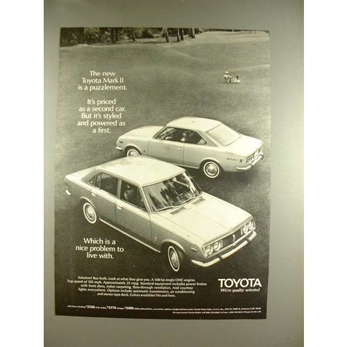 1970 Toyota Mark II Car Ad - Is A Puzzlement!