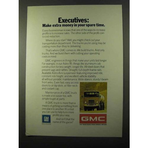 1971 GMC Astro 95 Truck Ad - Executives Make Money