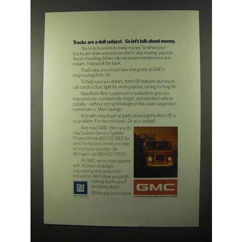 1971 GMC Astro 95 Truck Ad - Trucks are a Dull Subject
