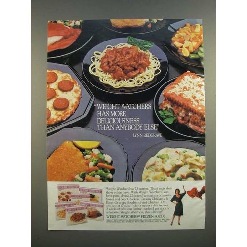 1986 Weight Watchers Frozen Foods Ad - Has More Deliciousness - Lynn Redgrave