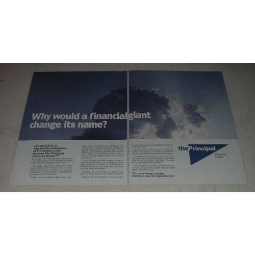 1986 The Principal Financial Group Ad - Why Change Its Name
