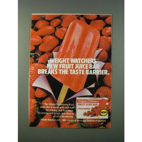 1986 Weight Watchers Fruit Juice Bar Ad