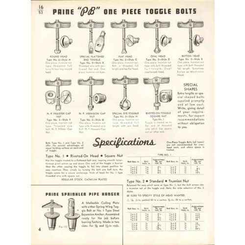 paine company 1938 metal specialties industry hardware vintage catalog