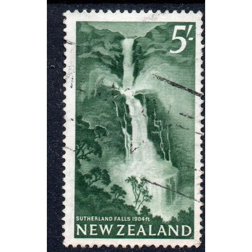 New Zealand Sg800 5s blackish green fine used (G245)