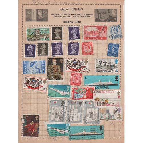 Great Britain 18 early QE on album page includes 5d to 10d 1s3d 1s6d & 2s6d