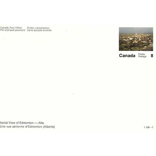 Canada #VC 19 Set 2-AB-1 Postal Card MINT Aerial view of Edmonton