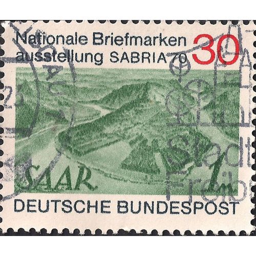 GERMANY, SABRIA 1970 Exibition - Saar, green, 30 Pfennig