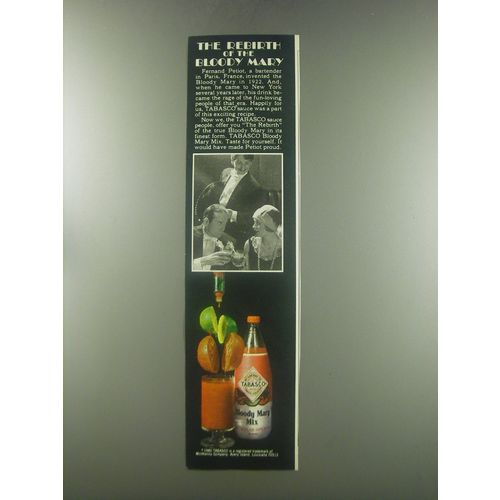 1980 Tabasco Bloody Mary Mix Ad - The rebirth of the bloody mary