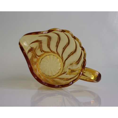 Bagley Art Deco Amber Glass Milk / Cream Jug.