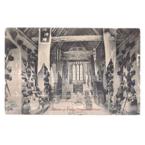 FARLEY HUNGERFORD CHAPEL. SOMERSET used antique postcard 1911 postmark =