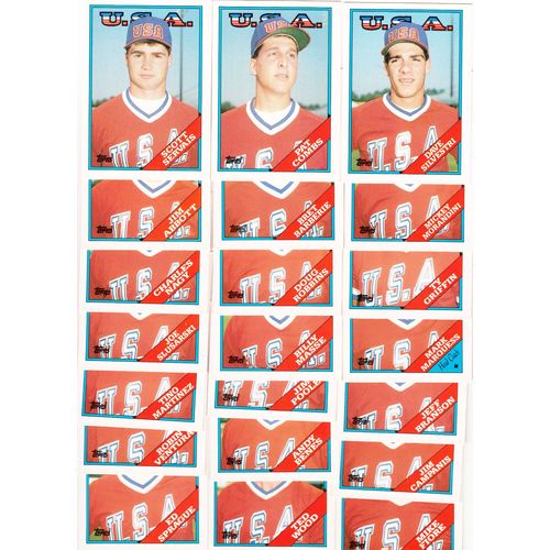 1988 Topps Traded USA Olympic team set 21 cards- Ventura, Abbott, Benes RC