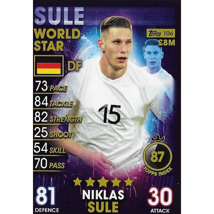 Match Attax - 101 (2019): World Stars (Base) - Germany, Süle